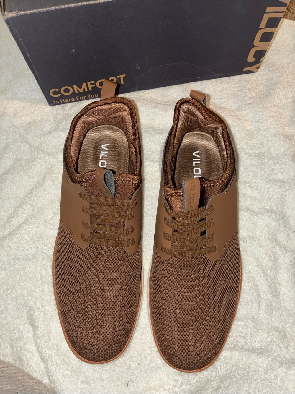 Men's Brown Mesh Athletic Sneakers